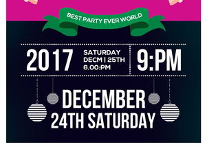 歡樂(lè)圣誕節(jié)平安夜派對(duì)促銷活動(dòng) 高清PSD素材與模板分享